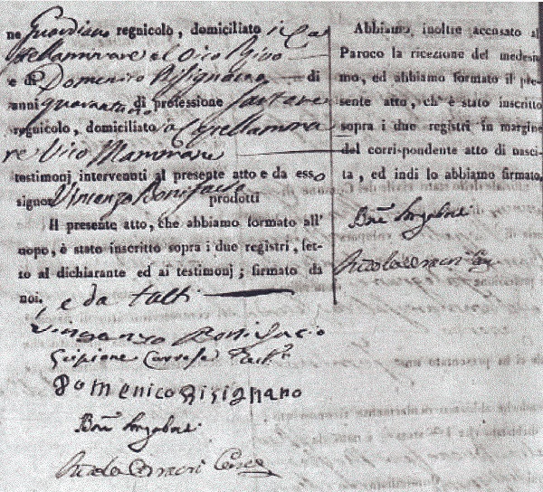 Adelaide Bonifacio Birth Record