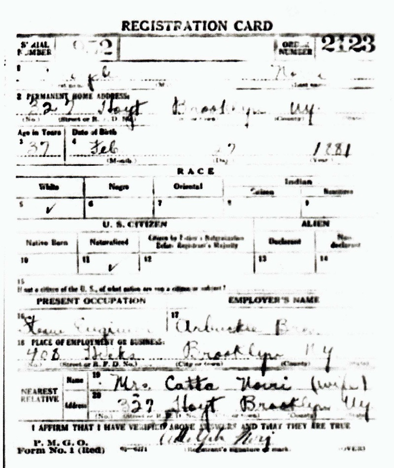 Adolph Nori Military Records