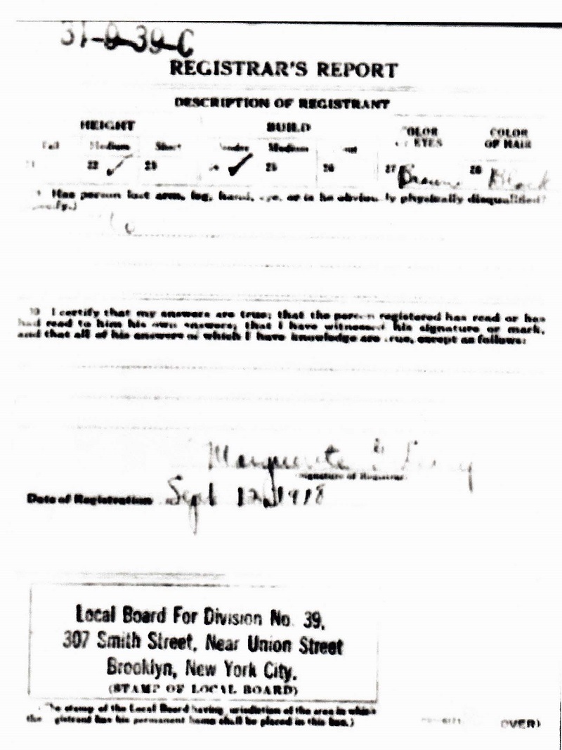 Adolph Nori Military Records