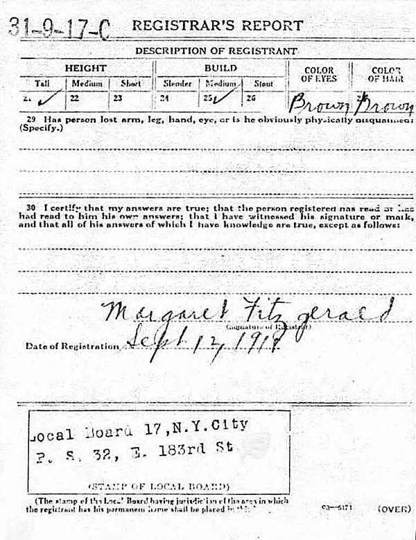 Agostino Penta Draft Registration Record