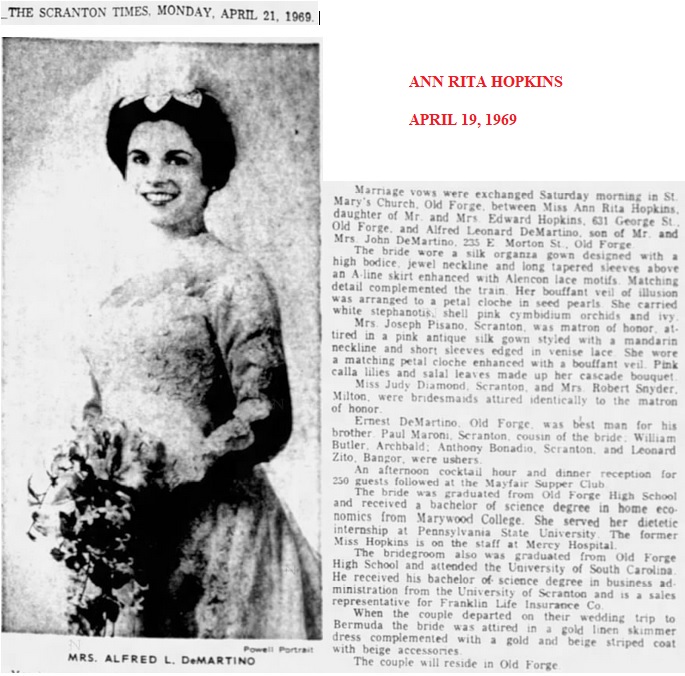 Alfred DeMartino Marriage Record