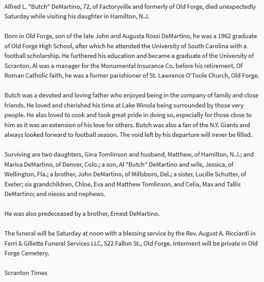 Alfred L. DeMartino Obituary