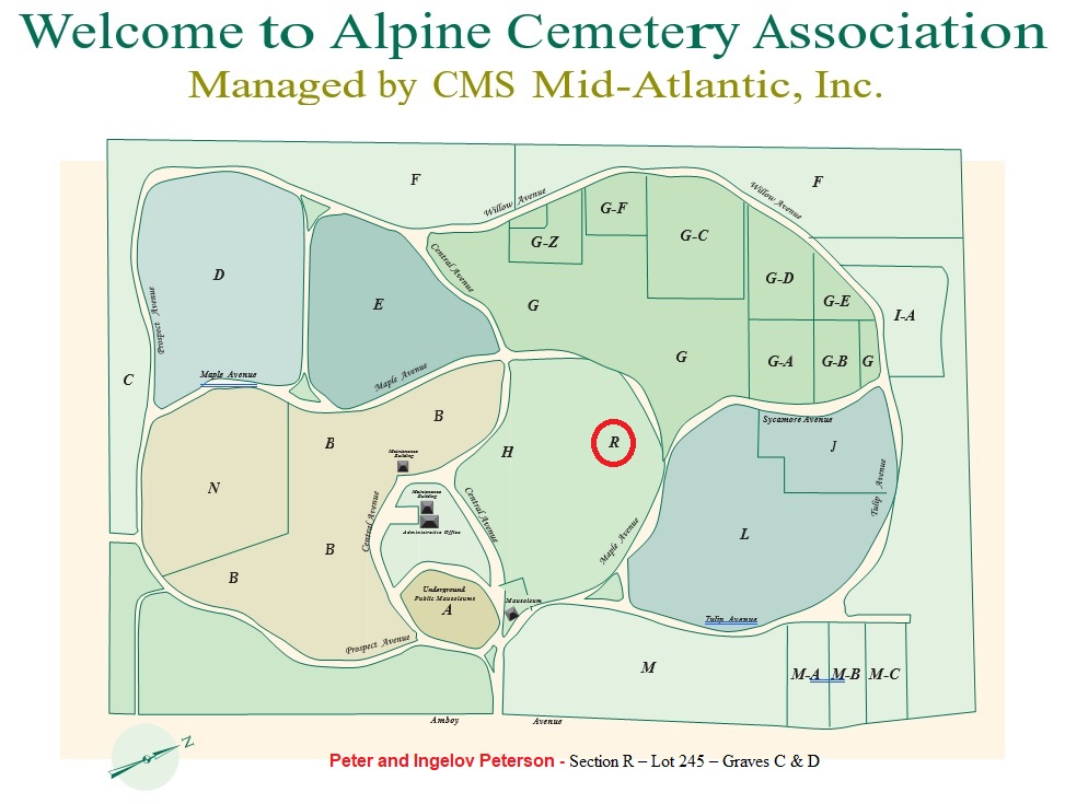 Alpine Cemetery Map