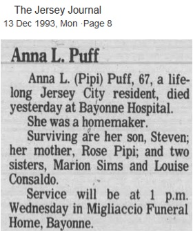 Anna Puff Obituary