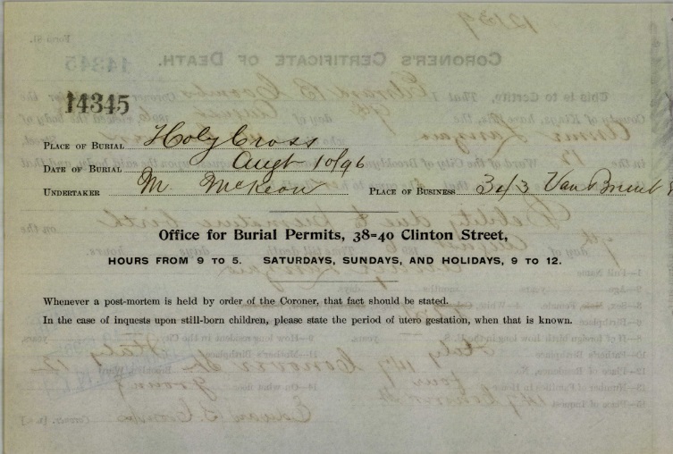 Annie Lanzaro Death Certificate