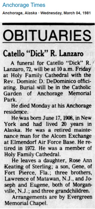 Catello R. Lanzaro Obituary