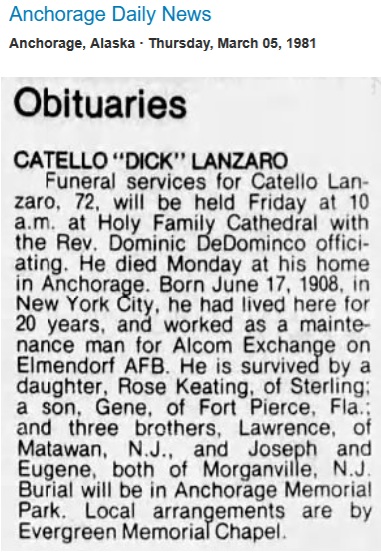 Catello R. Lanzaro Obituary