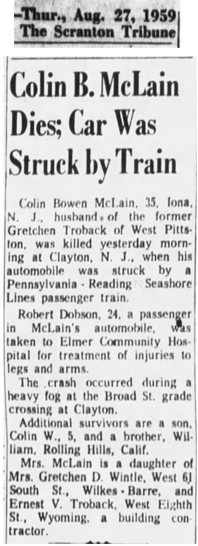 Colin Bowen McLain Obituary