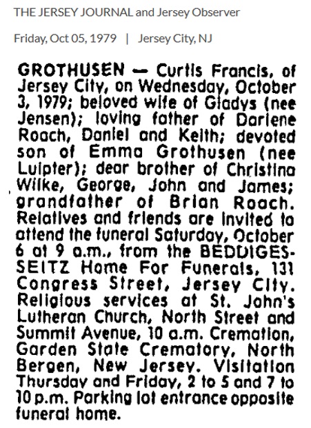 Curtis F. Grothusen Obituary
