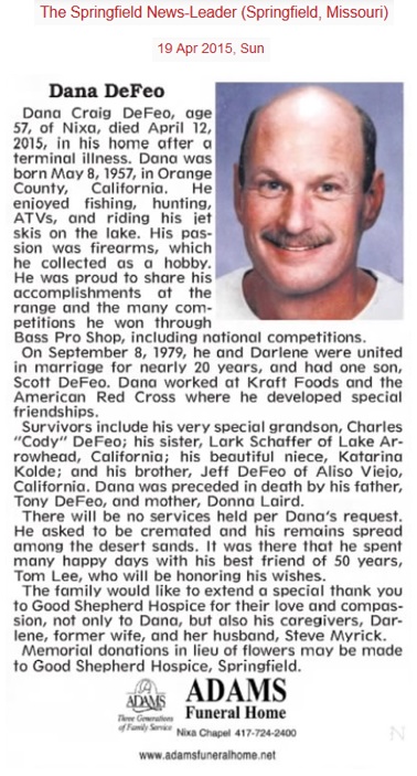 Dana De Feo Obituary></a>
<br>
<br>
<br>
</center>
<br>
<br>
<br>
<center>
<FORM><INPUT style=