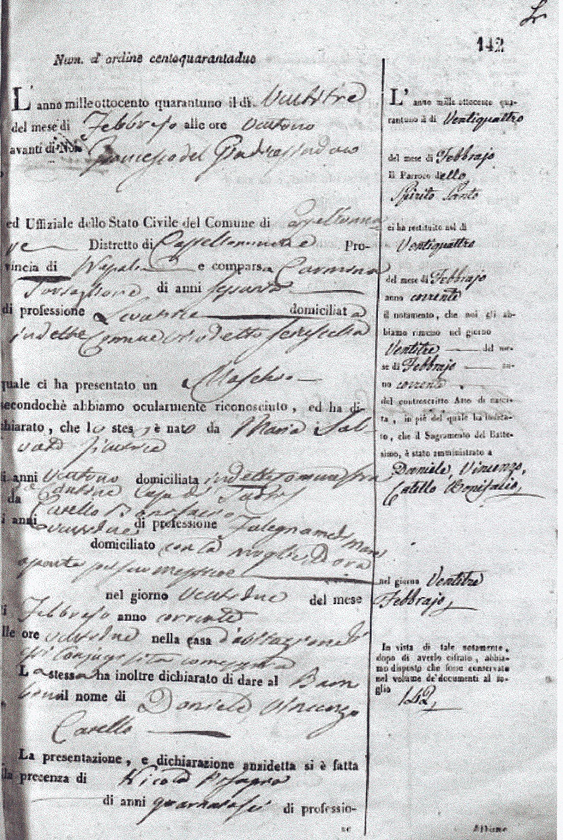 Daniele Bonifacio Birth Extract