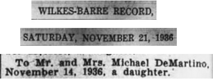 Diane DeMartino Birth