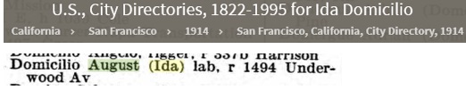 Ida Nori and Sallustio Augusto Domicilio Marriage Record