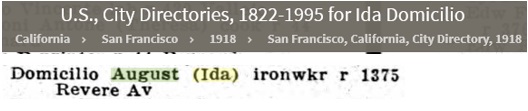 Ida Nori and Sallustio Augusto Domicilio Marriage Record