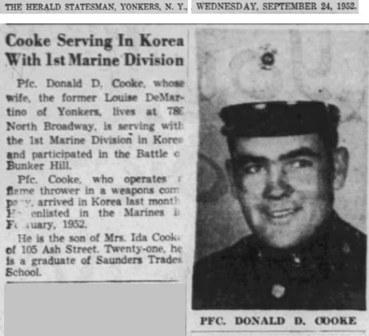 Donald Dwight Cooke Military Record