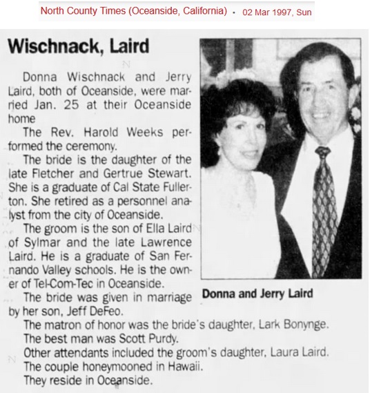 Donna Marlene Stewart Marriage Record