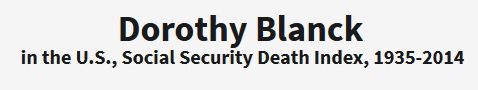 Dorothy Blanck SSDI