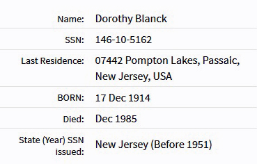 Dorothy Blanck SSDI