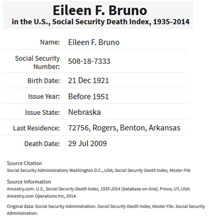 Eileen Fascher Bruno SSDI