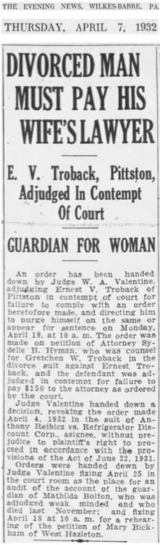 Ernest Trobacco Marriage Record