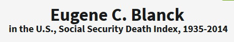 Eugene C. Blanck SSDI