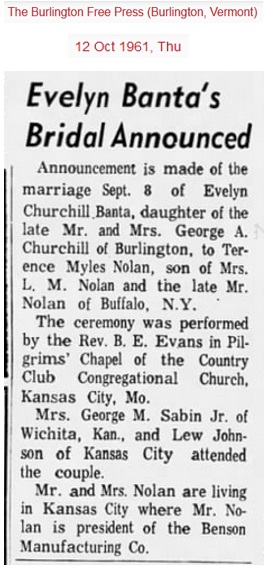 Terence and Evelyn marriage