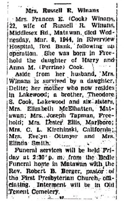 Frances Cook Winans Obituary
