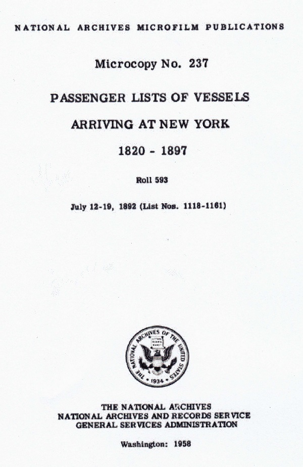 Giuseppe Lanzara Immigration Record