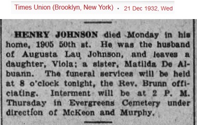 Henry Johnson Obituary