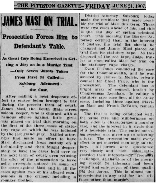 James Masi 1907