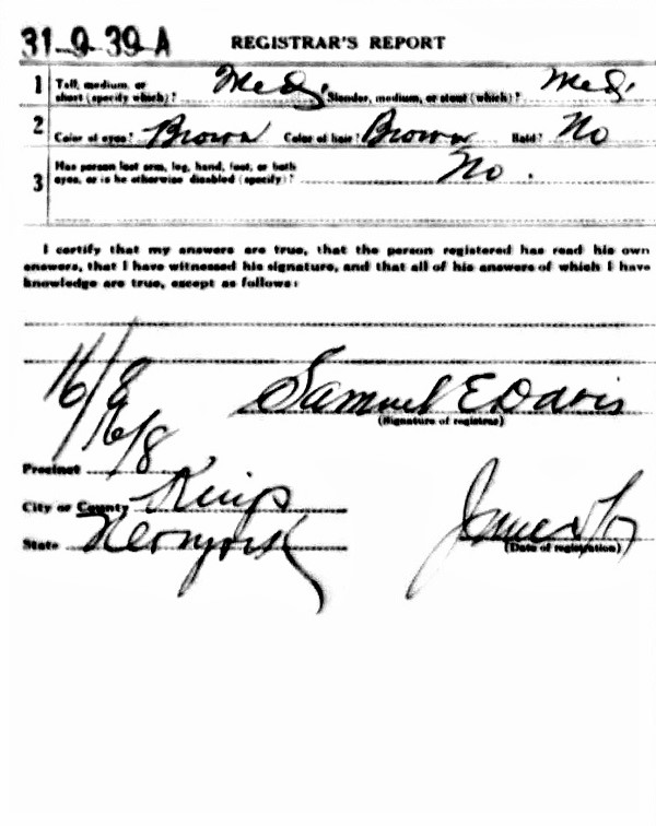 Vincent (Jim) Lanzaro Military Record