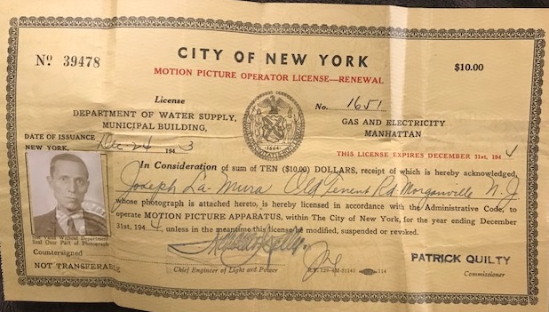Joe LaMura Sr. license
