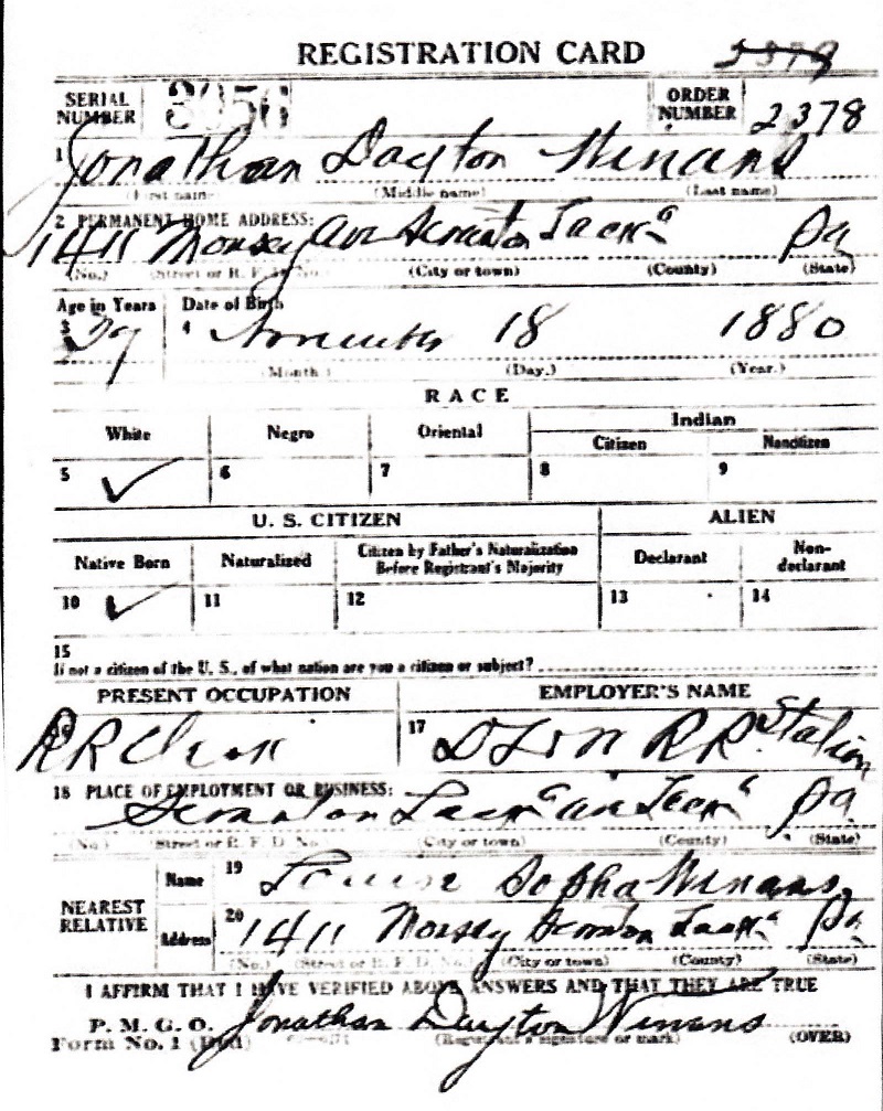 Jonathan Dayton Winans Military Records