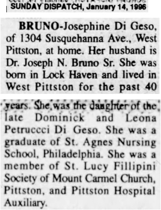 Josephine Di Geso Bruno Obituary