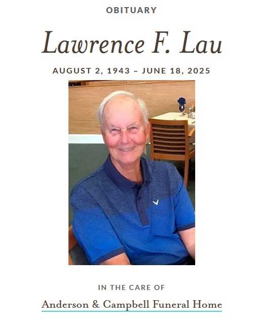 >Lawrence Frederick Lau Obituary