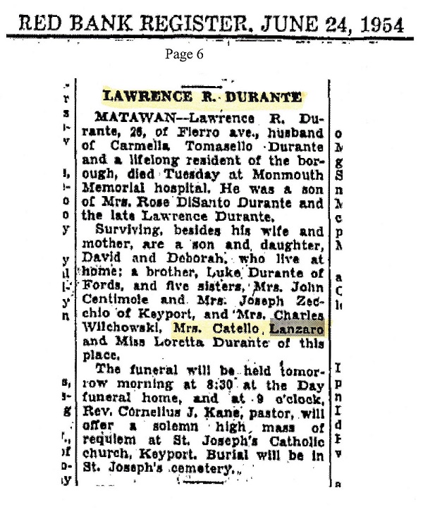 Lawrence R. Durante Jr. Obituary