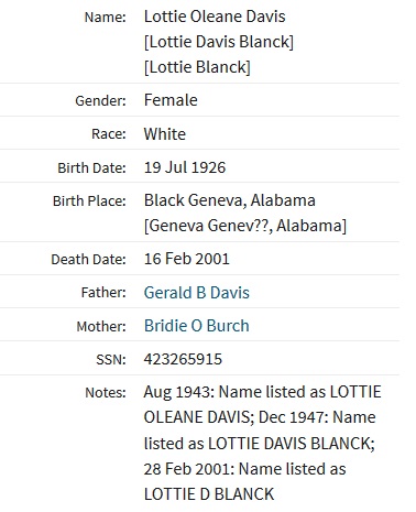 Lottie Davis Blanck SSACI