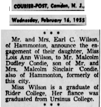 Malcolm Condie First Engagement