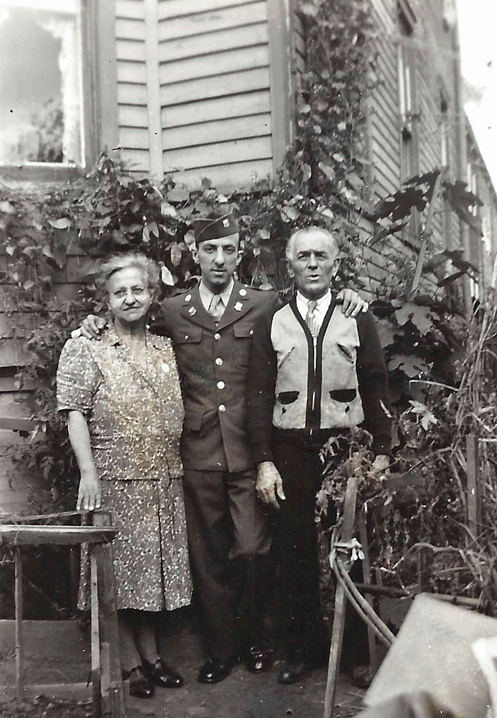 Louie Desiano with his parents Mary and Vito