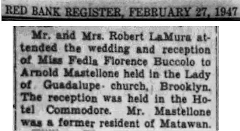 Arnold Mastellone and Fedella Buccolo Marriage