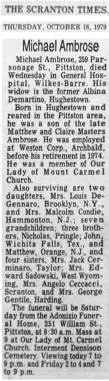 Michael Ambrose Obituary
