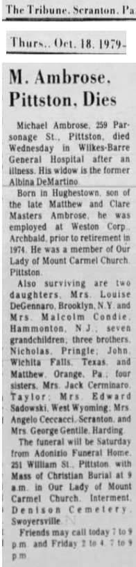 Michael Ambrose Obituary