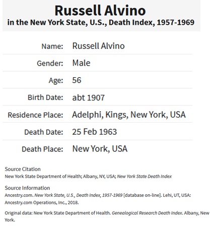 Michael A. Augenti Death Index