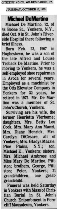 Michael Ernest DeMartino Obituary