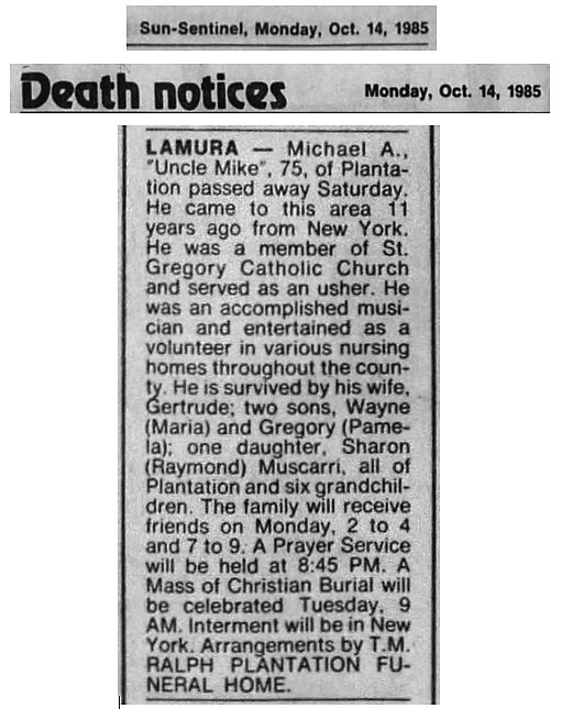 Michael K. LaMura Obituary