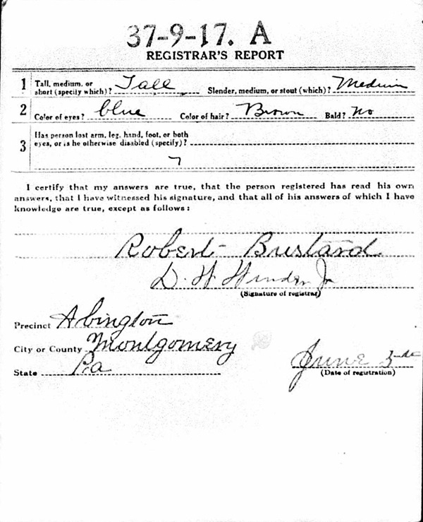 Millard Hines World War I Draft Registration