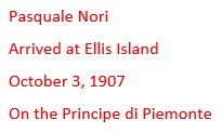 Pasquale Nori Naturalization Record