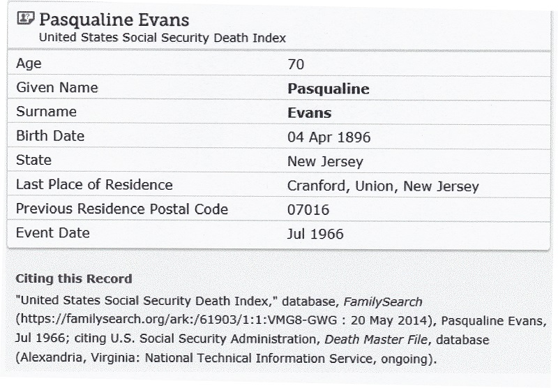 Pasqualine DiSanto Evans SSDI
