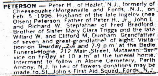 Peter H. Peterson Sr. Obituary