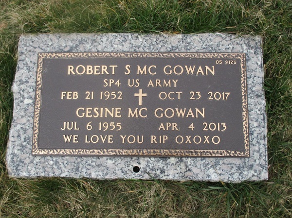 Robert S. McGowan Cemetery Record